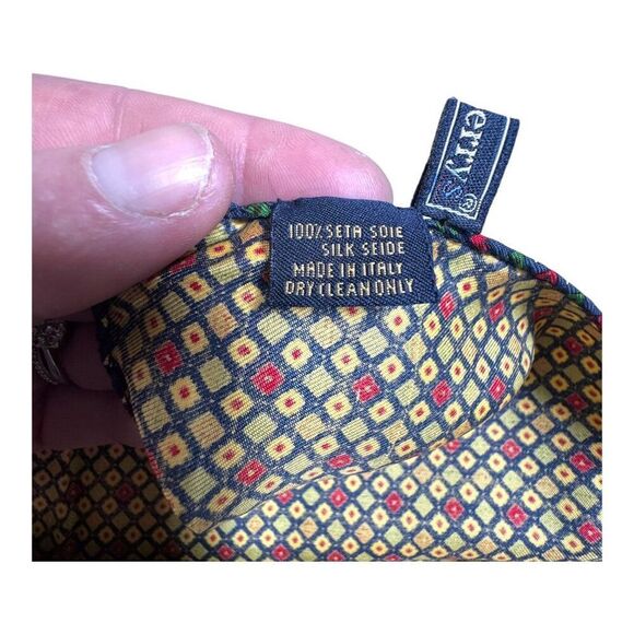 Burberry Vintage Italy-Made 100% Silk Pocket Square Handkerchief Scarf Geometric - Picture 3 of 8